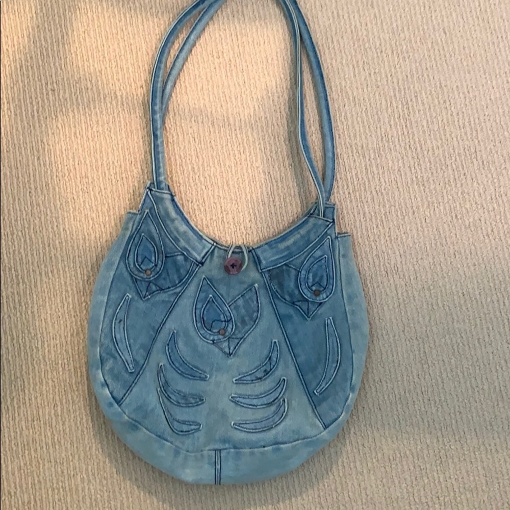 Denim hobo bag